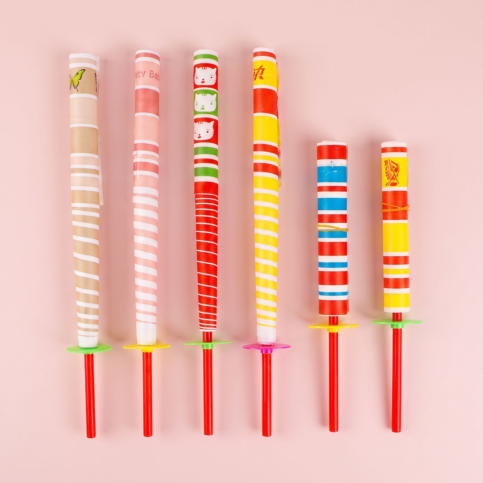Lot de 6 baguettes rétractables fête